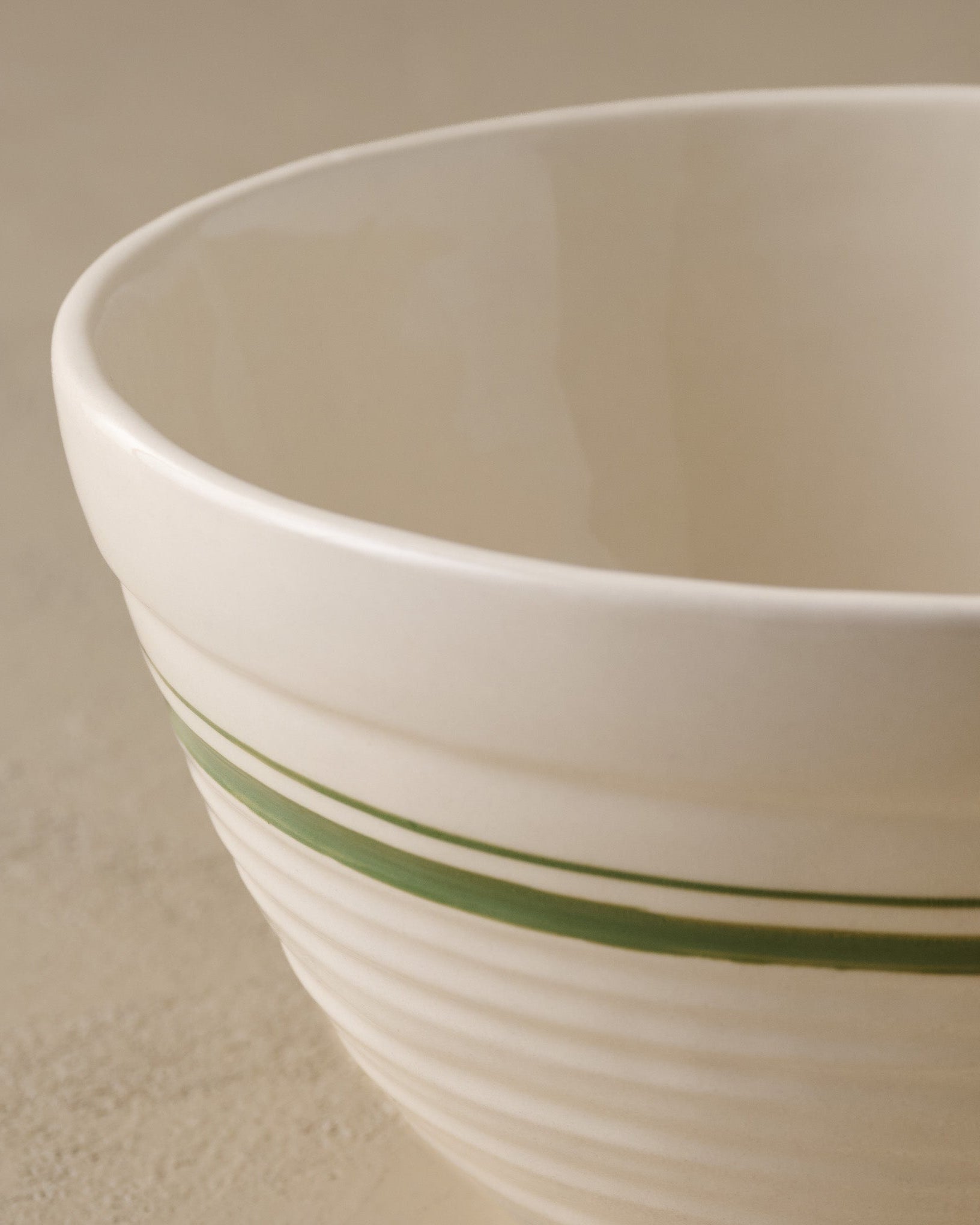 The Cottage Collection Forest Green Striped Mixing Bowl Set