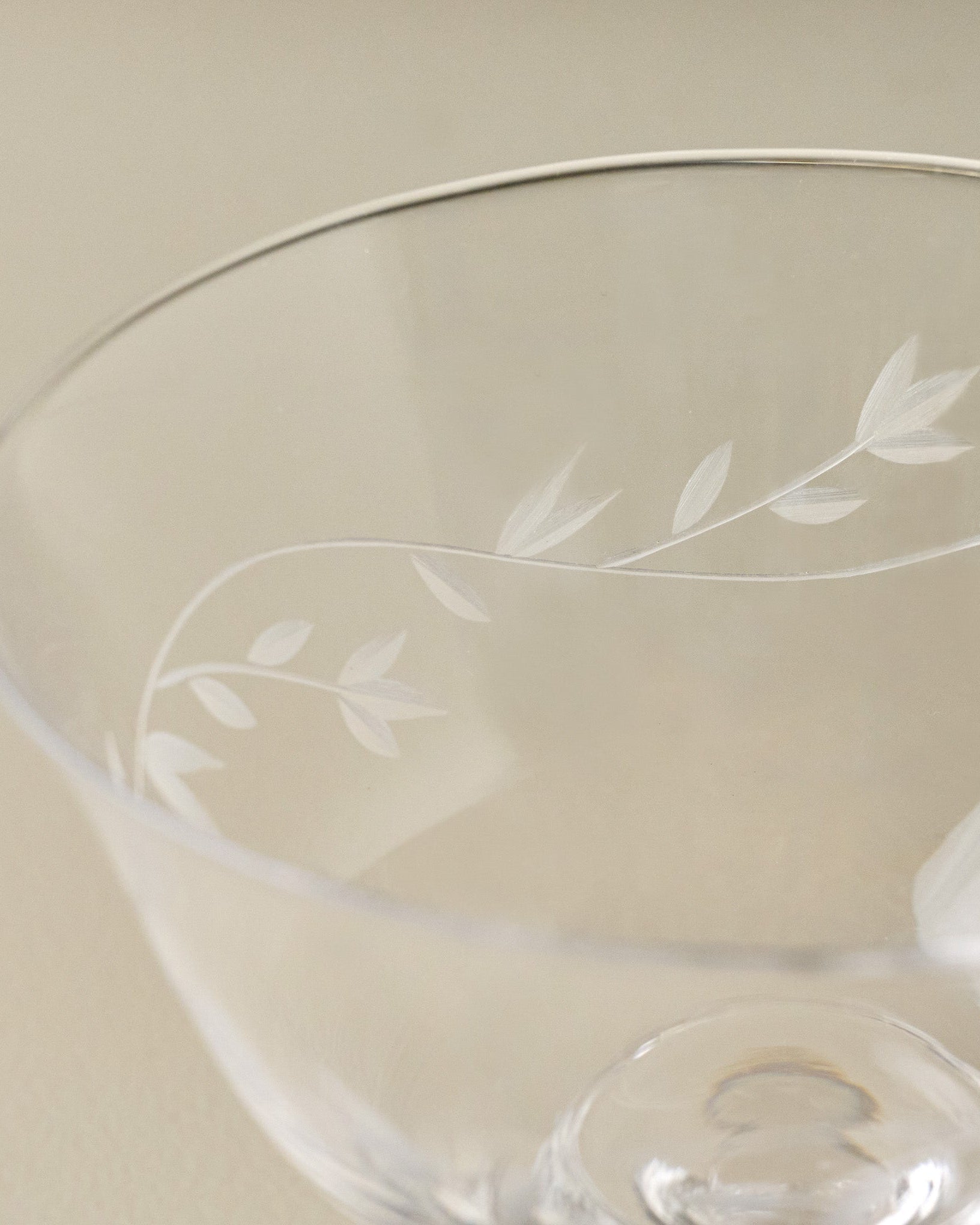 Vintage-Inspired Etched Glass Coupe