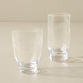 Vintage-Inspired Etched Glass Tumbler