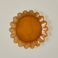 Emmeline Amber Scalloped Glass Plate