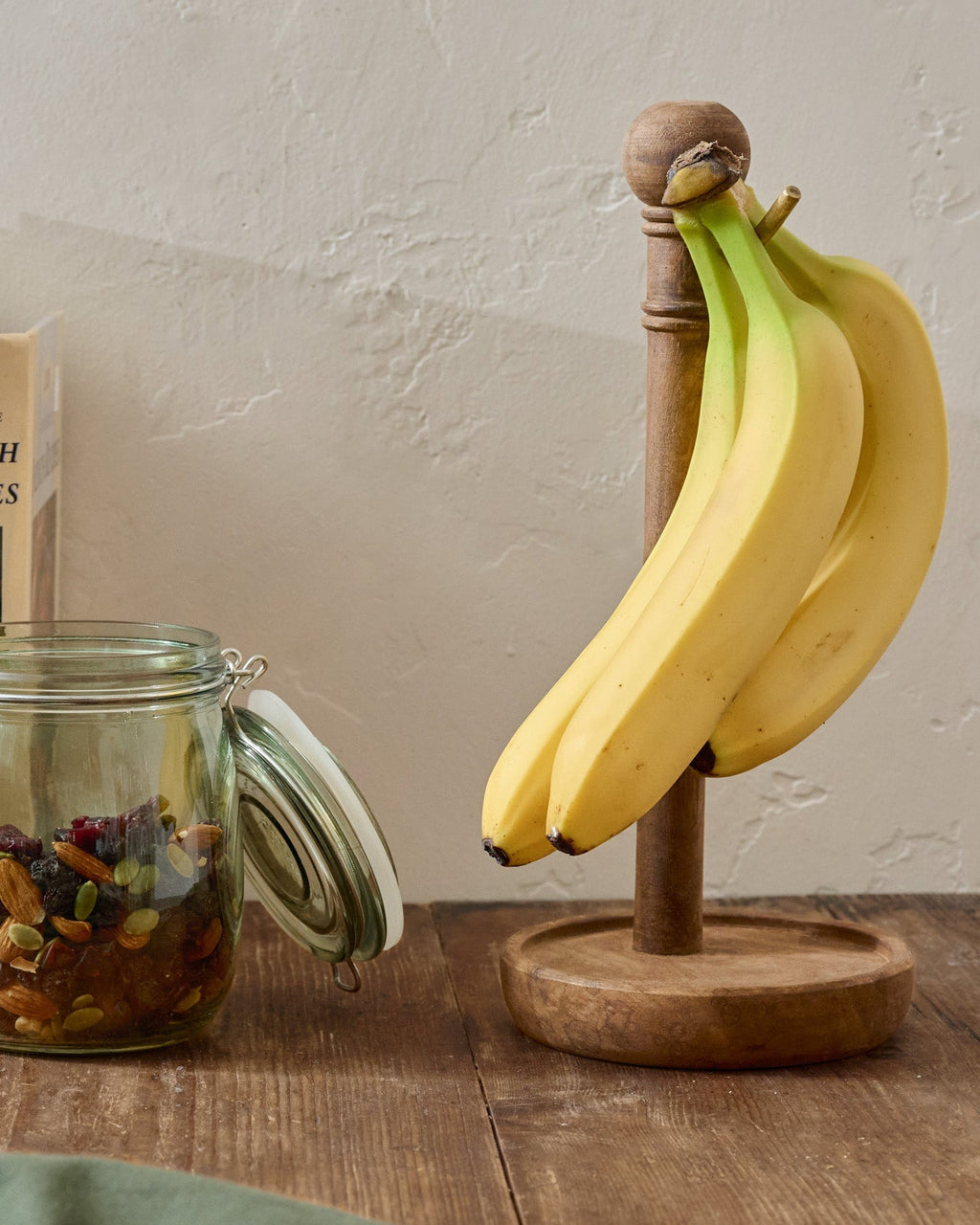 Antiqued Wood Banana Stand