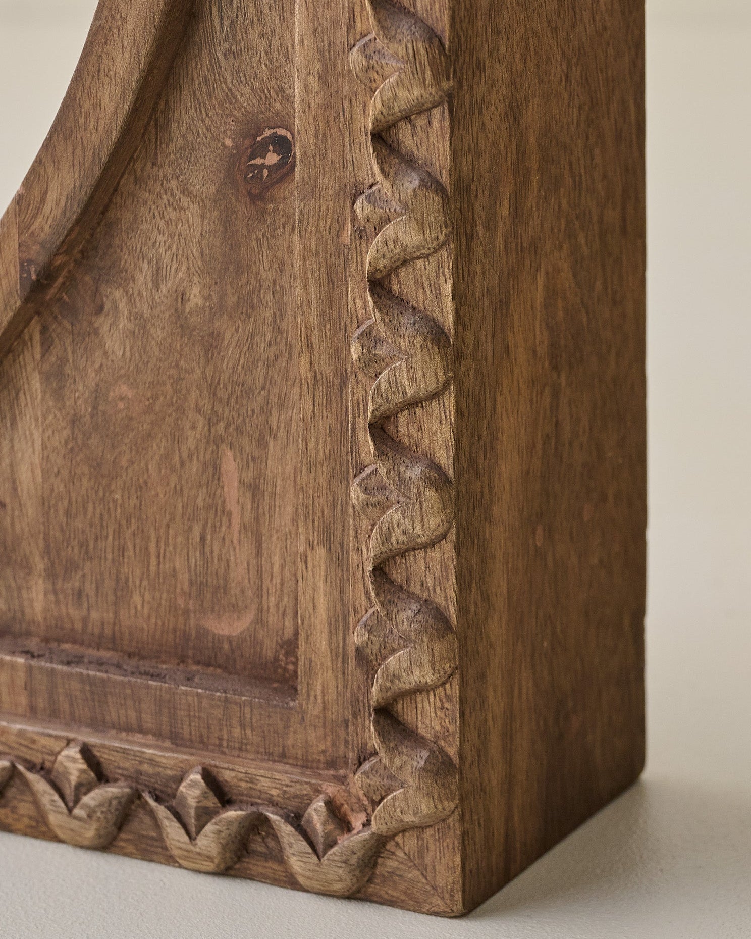 Warren Hand Carved Wood Bookends