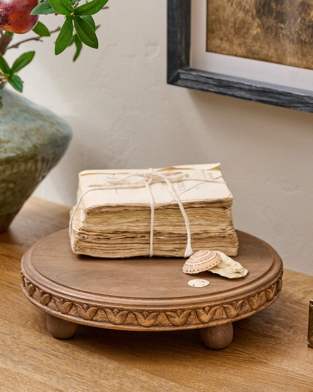 Warren Carved Wood Riser
