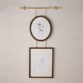Colleen Wood and Brass Rail Multi Picture Frame