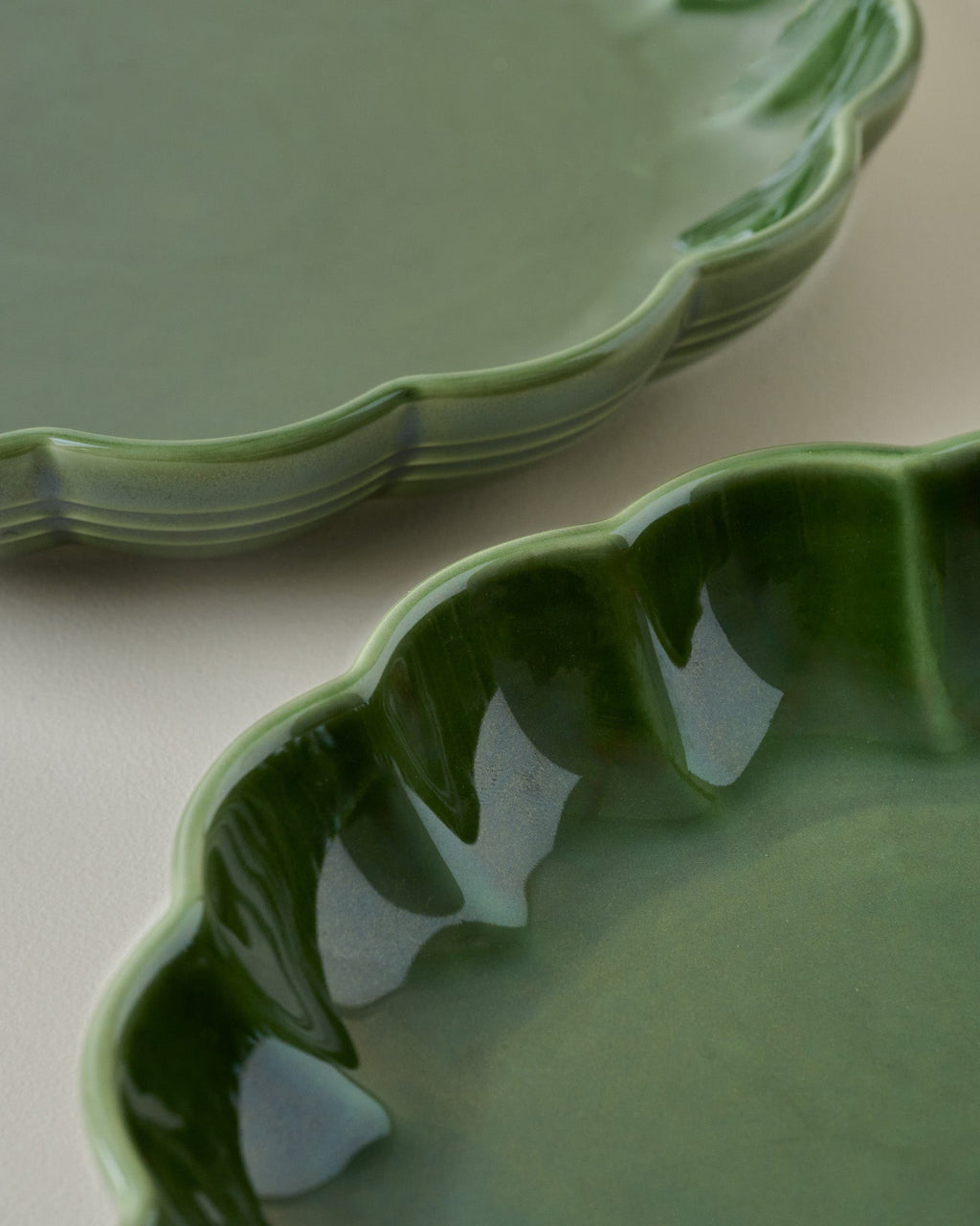 The Cottage Collection Forest Green Scalloped Baking Dish Set