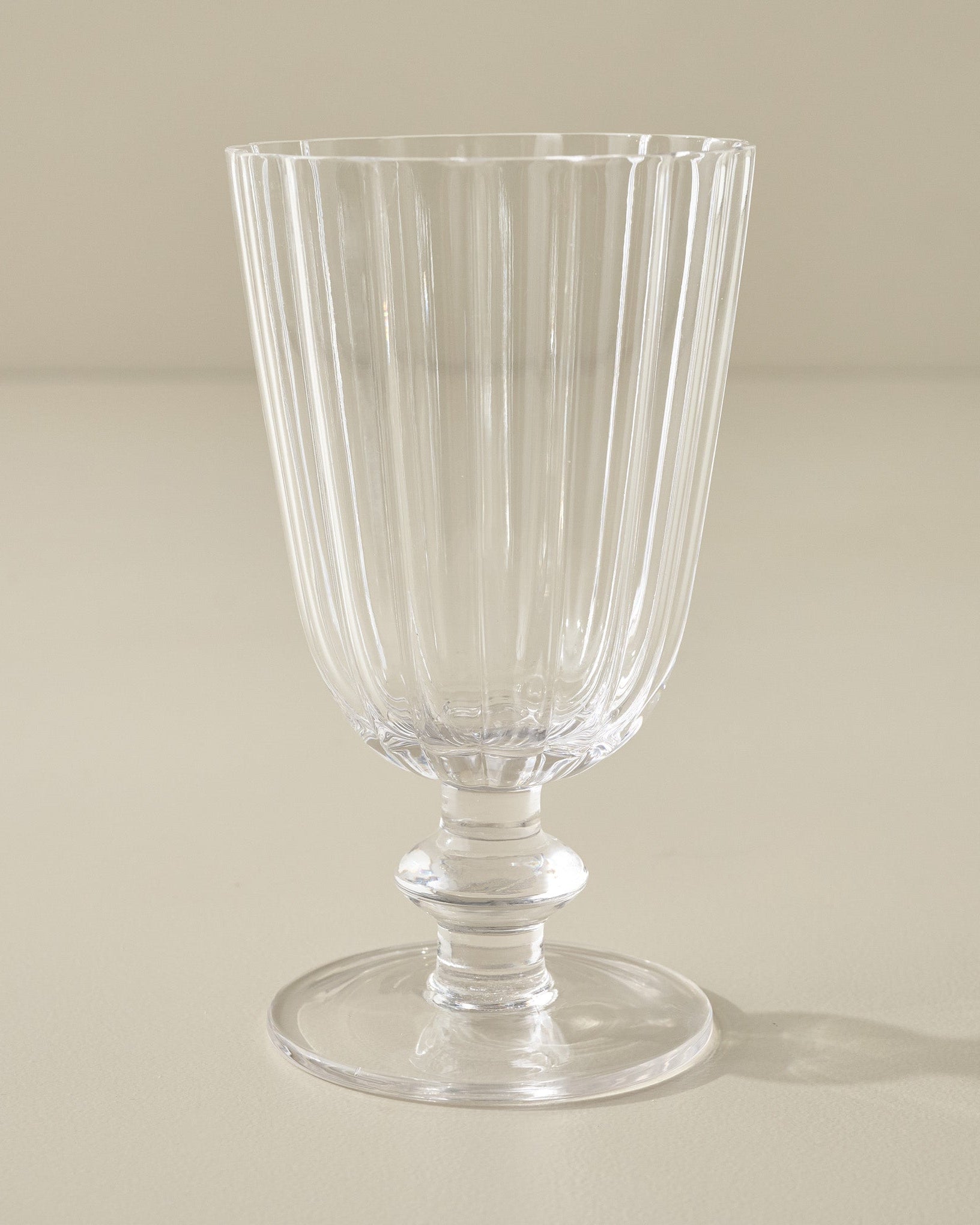 Scalloped Rim Glass Tumbler