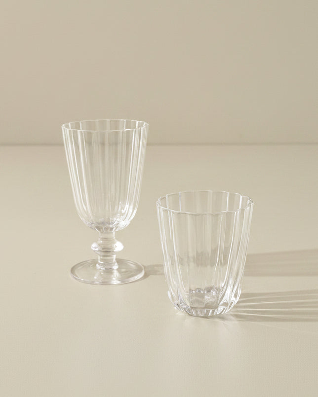 Scalloped Rim Glass Tumbler
