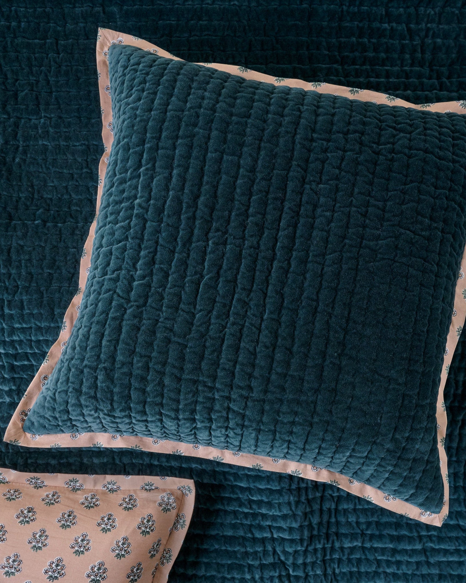 Audrey Velvet Block Print Sham - Magical Forest