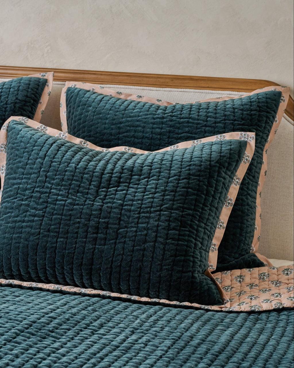 Audrey Velvet Block Print Sham - Magical Forest