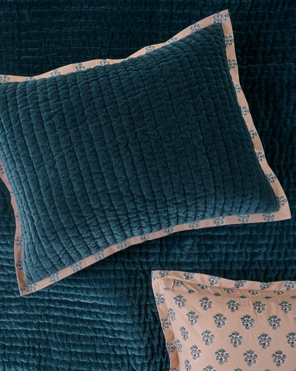 Audrey Velvet Block Print Sham - Magical Forest
