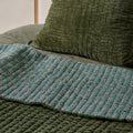 Audrey Velvet Block Print Quilt - Winter Moss