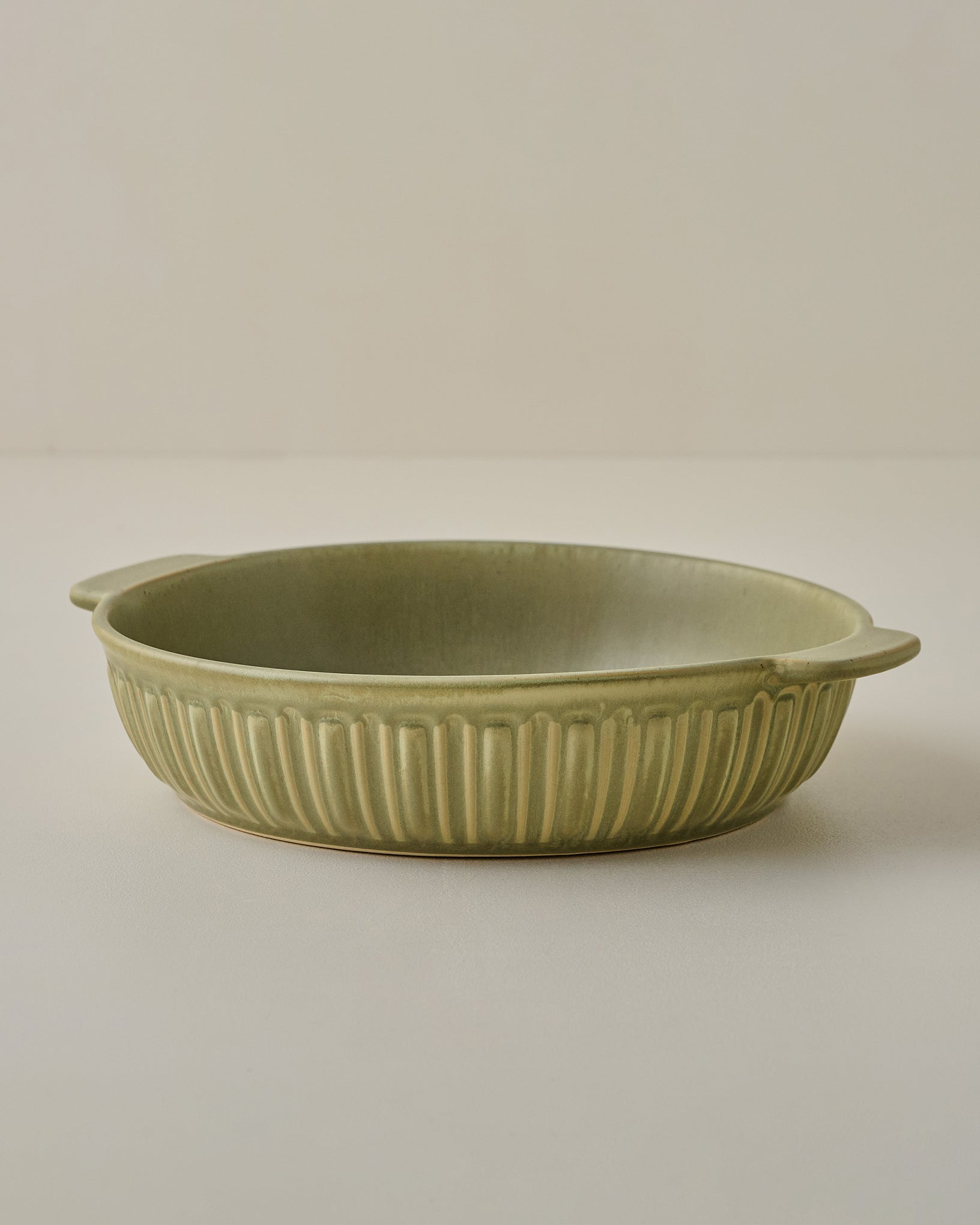 The Cottage Collection Laurel Green Round Baking Dish