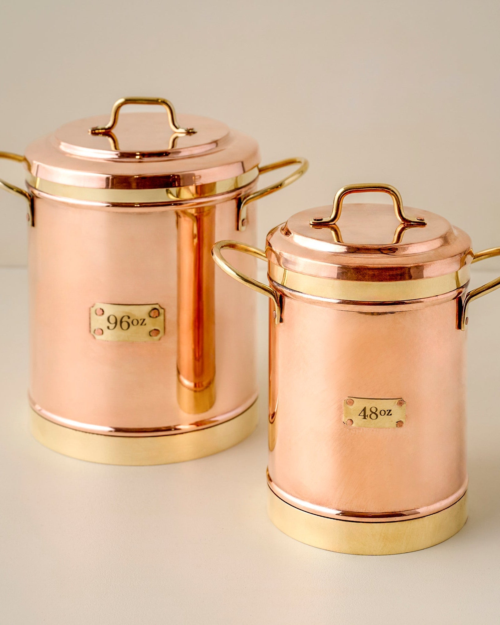 Vintage Inspired Copper + Brass Canister