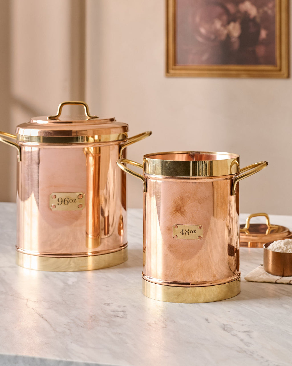 Vintage Inspired Copper + Brass Canister