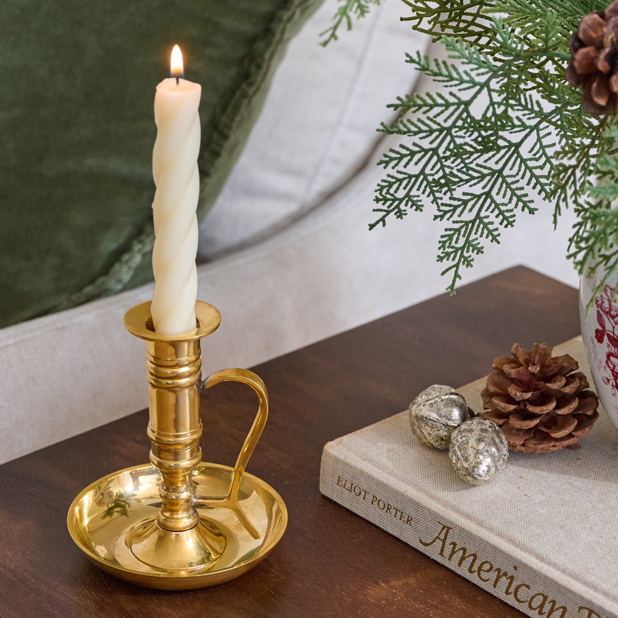 Solid Brass Chamberstick Candle Holder