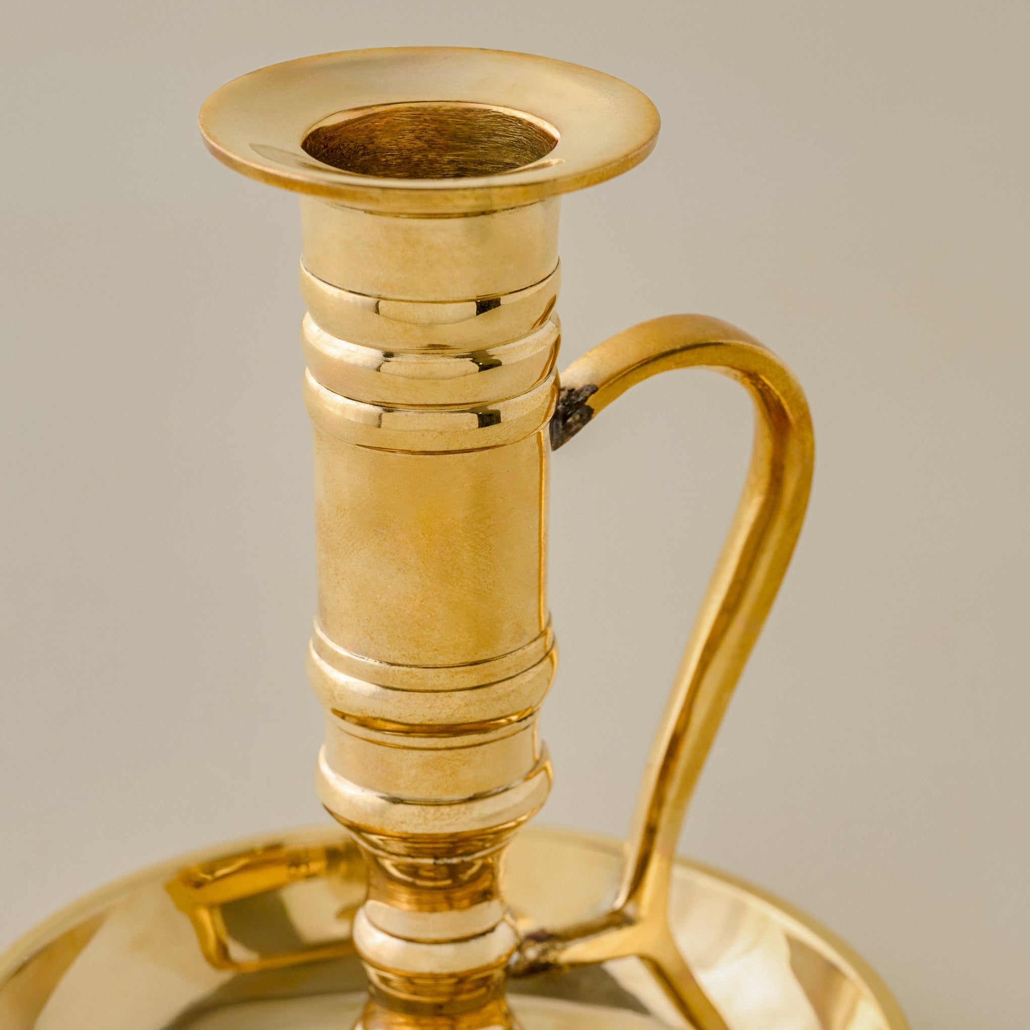 Solid Brass Chamberstick Candle Holder