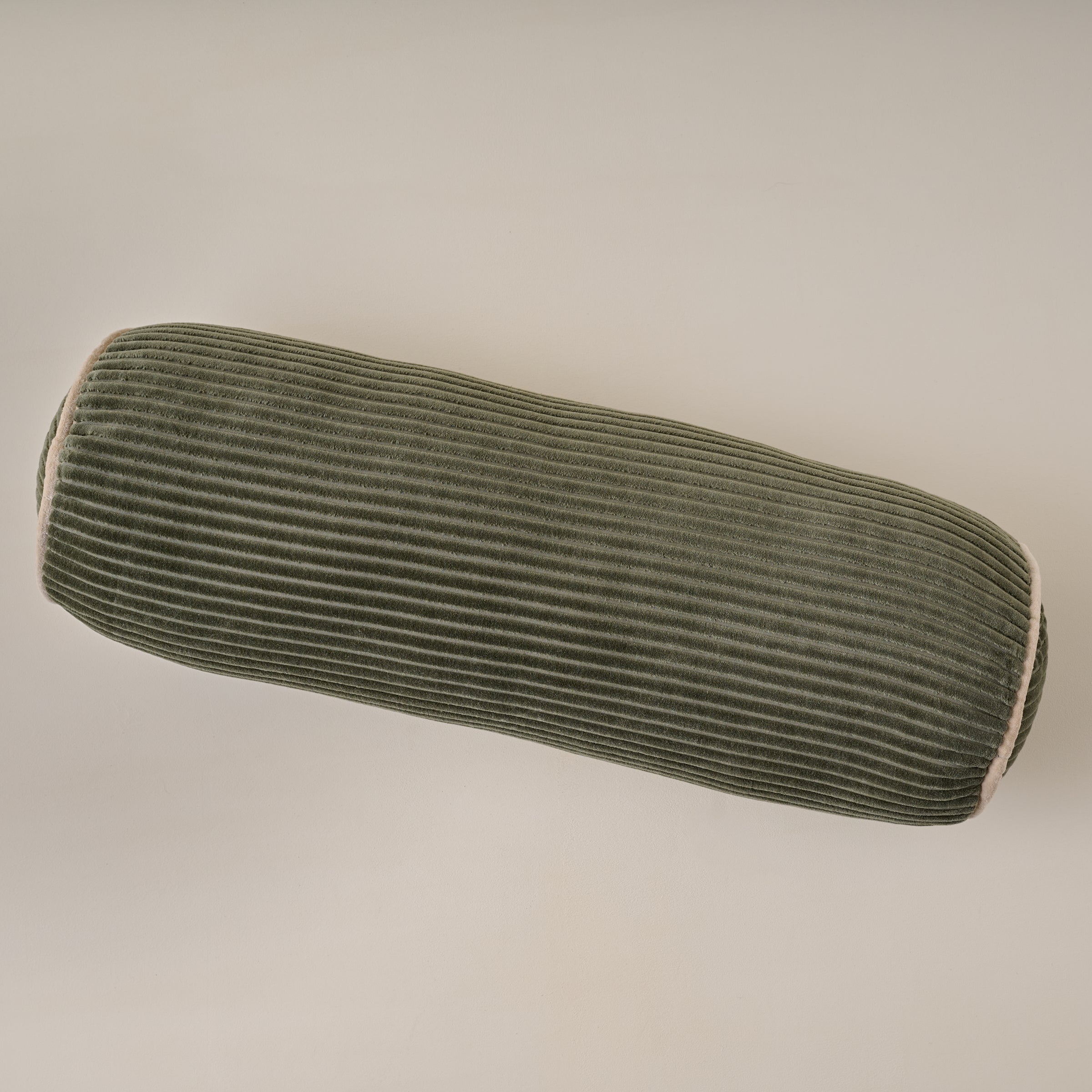 Channeled Velvet Bolster Pillow