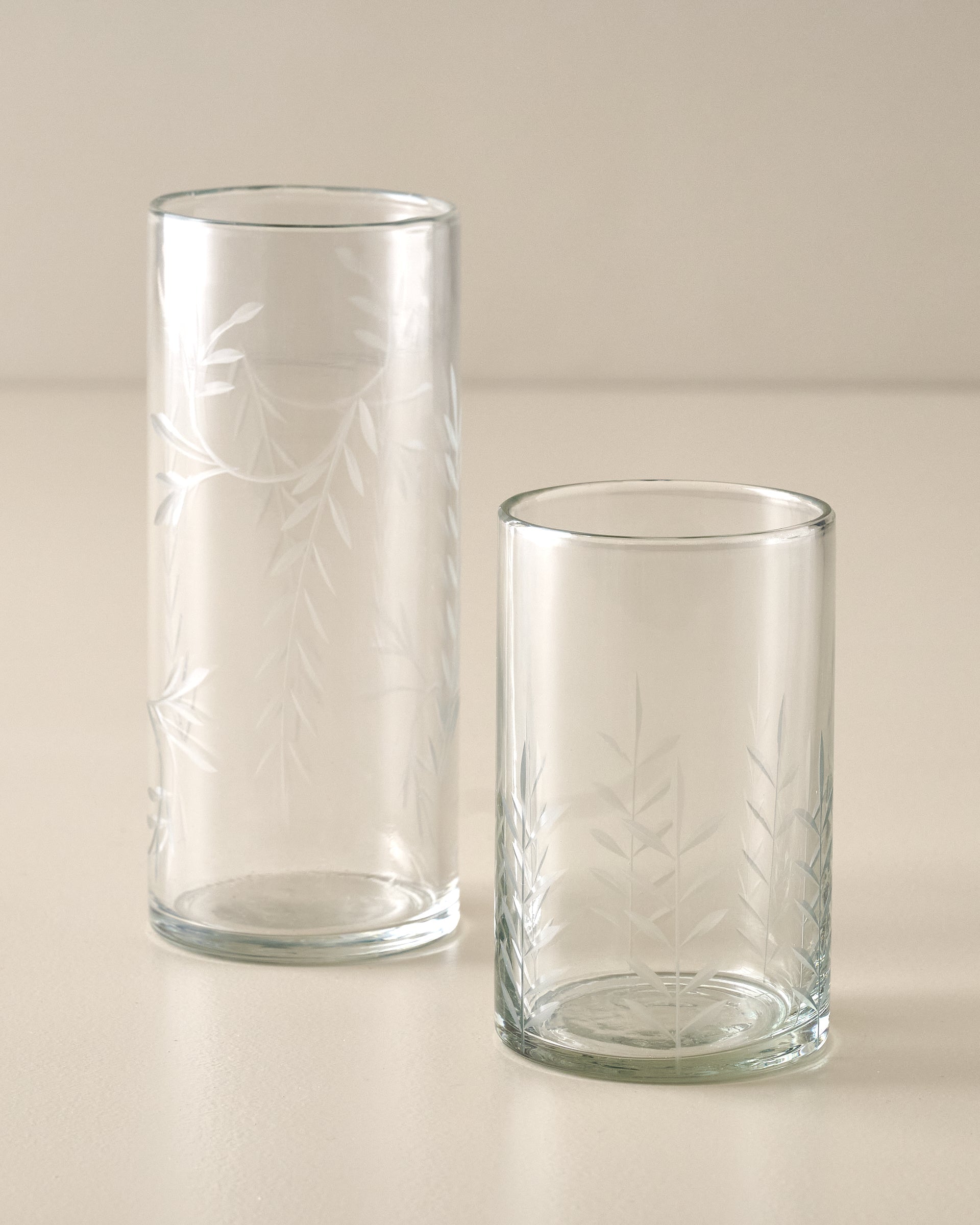 Marlowe Etched Glass Tumbler
