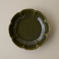 Fern Green Luna Scalloped Pasta Bowl