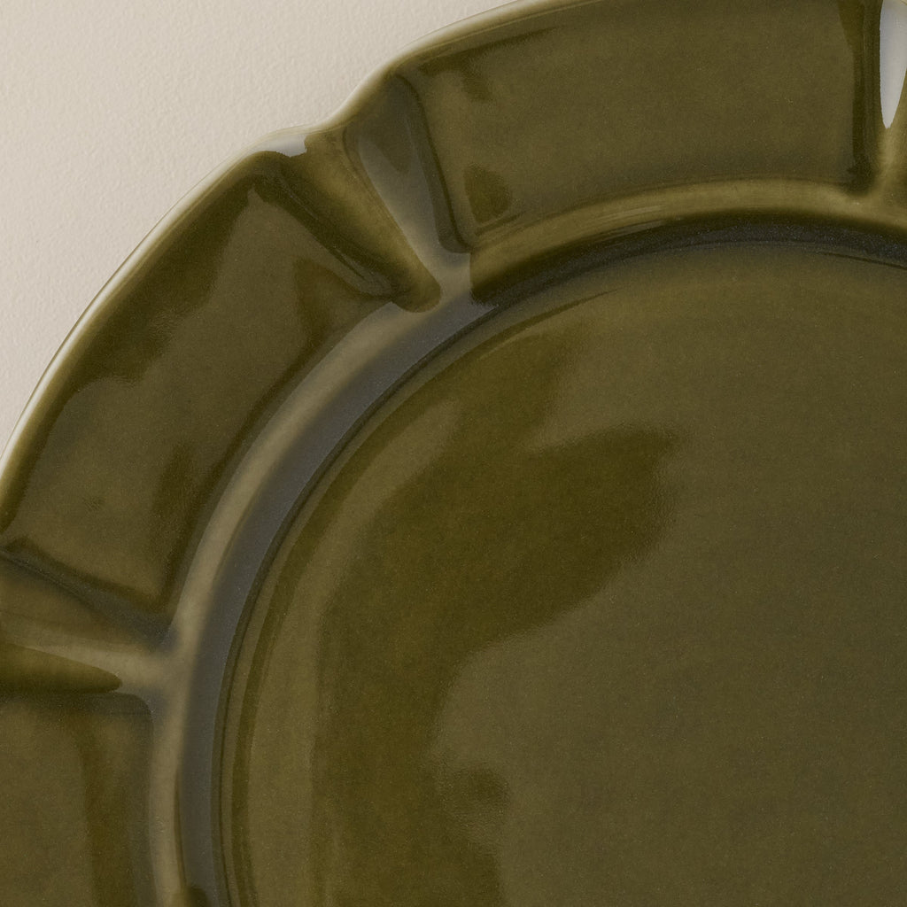 Fern Green Luna Scalloped Plate