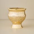 Delphine Antique Solid Brass Vase with Flower Frog