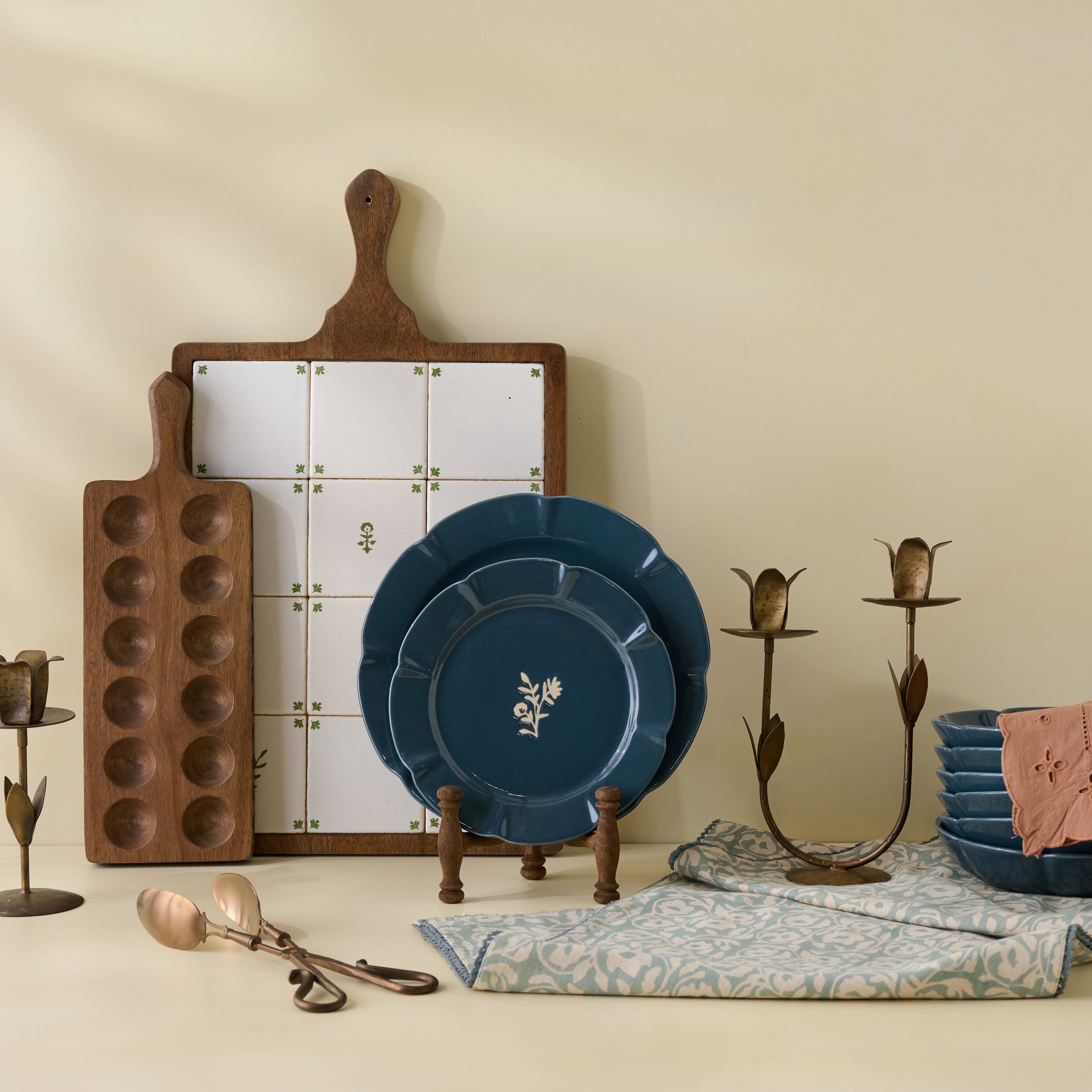 Navy Luna Plate