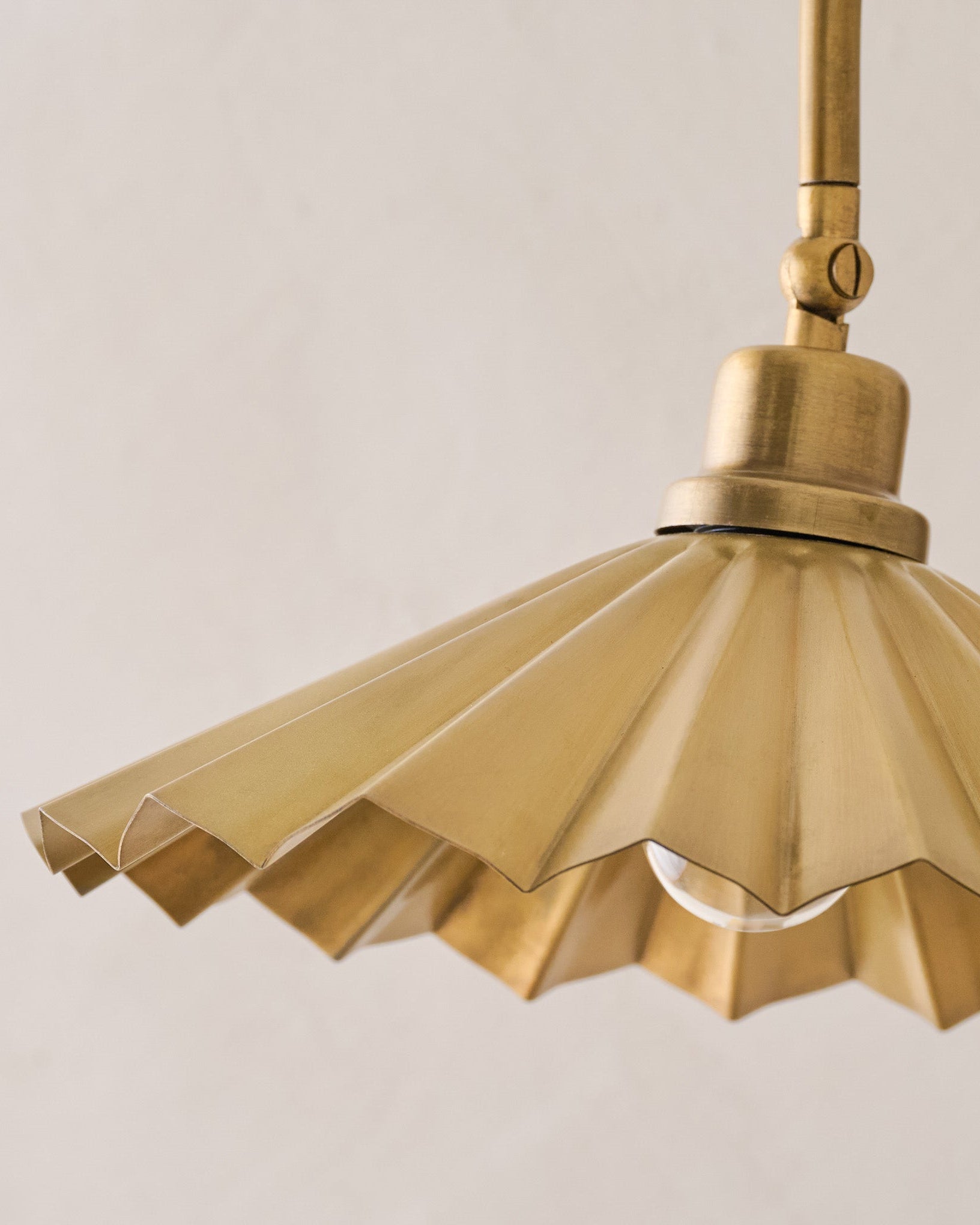 Brass Pleat Plug-in Sconce