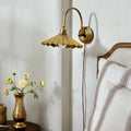 Brass Pleat Plug-in Sconce