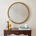 Julie Round Brass Scalloped Mirror