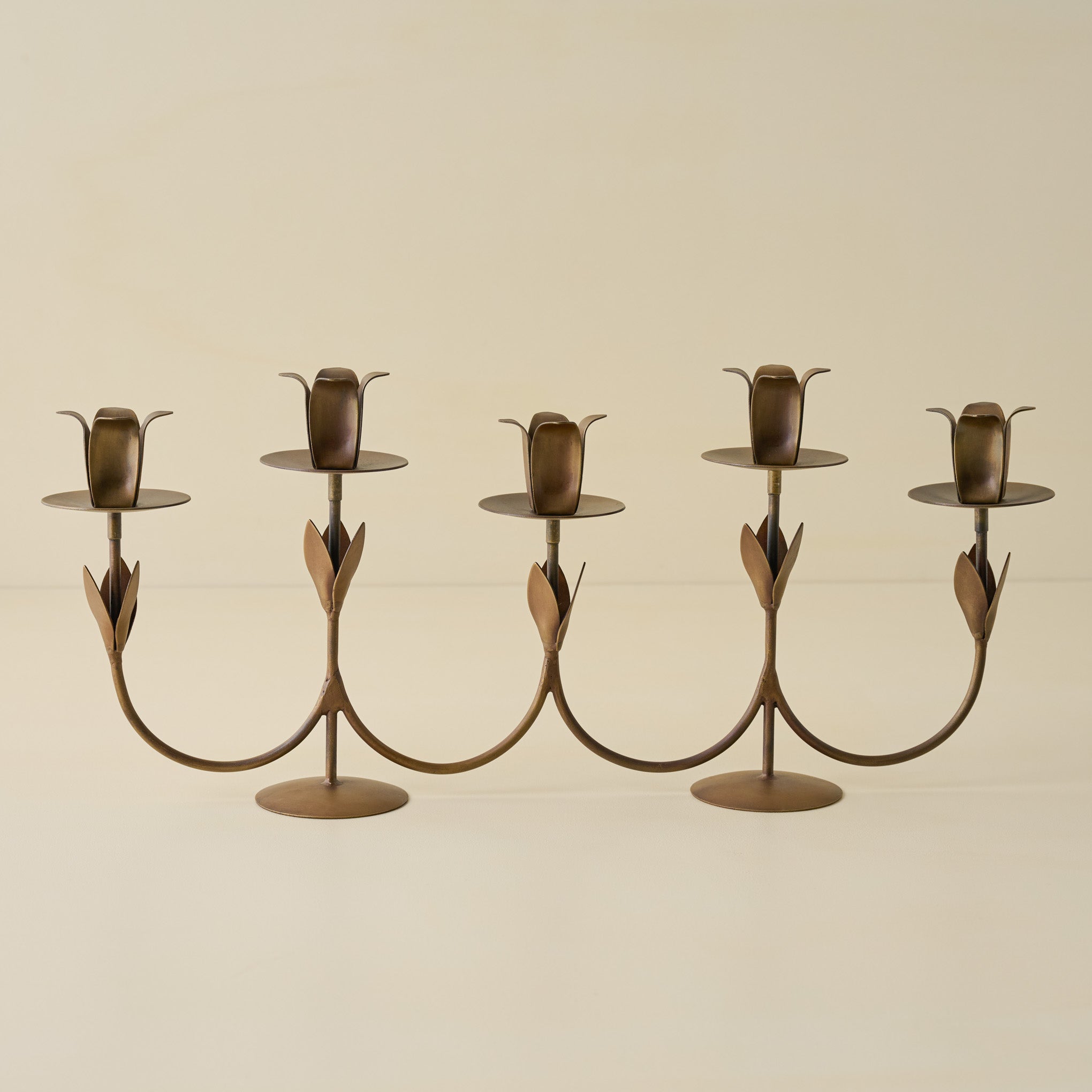 Forged Tulip Candelabra