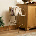 Juliet Marble and Brass Media Stand