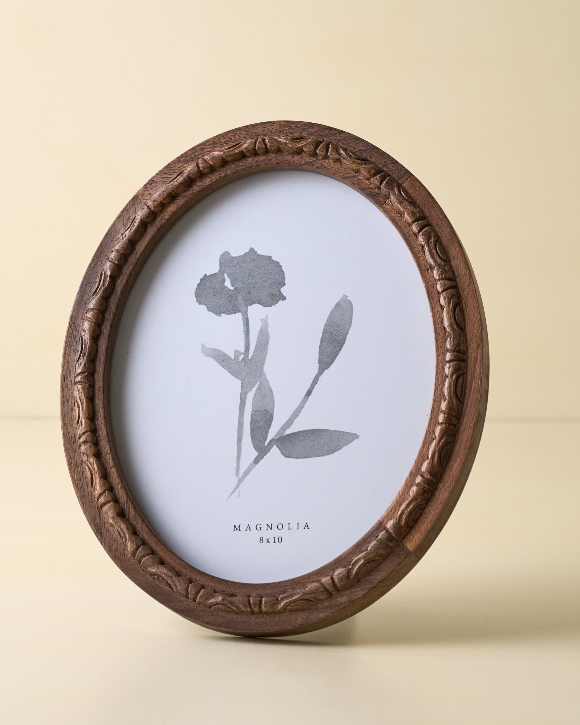 Caroline Carved Wood Oval Photo Frame