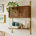 Parker Brass and Wood Cabinet