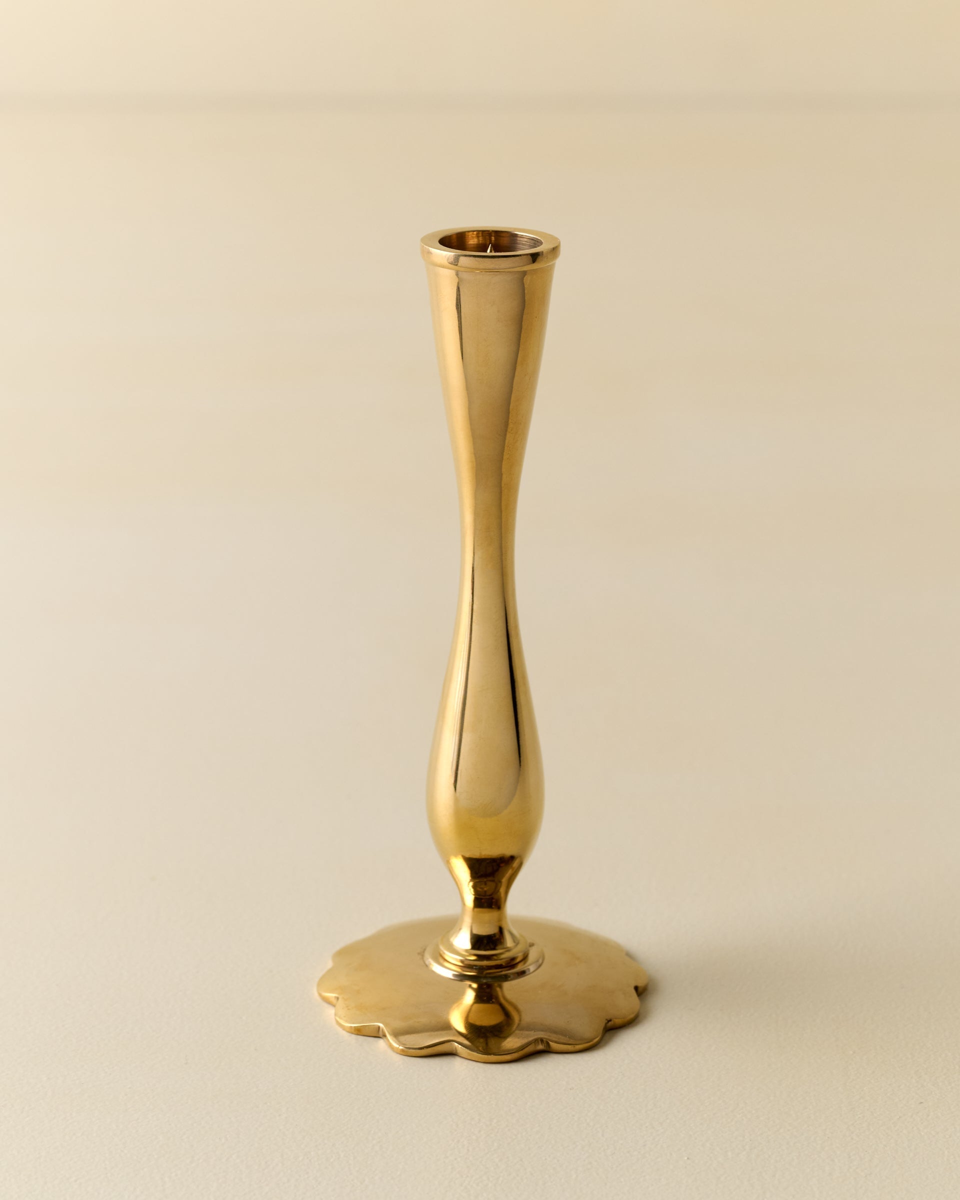 Eden Solid Brass Tulip Taper Holder