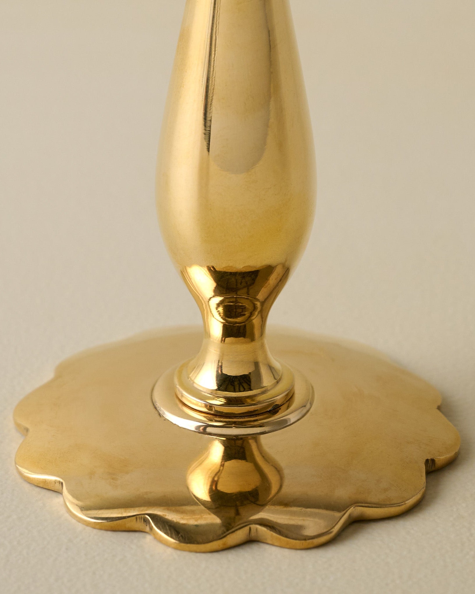 Eden Solid Brass Tulip Taper Holder