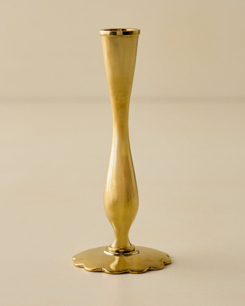 Eden Solid Brass Tulip Taper Holder