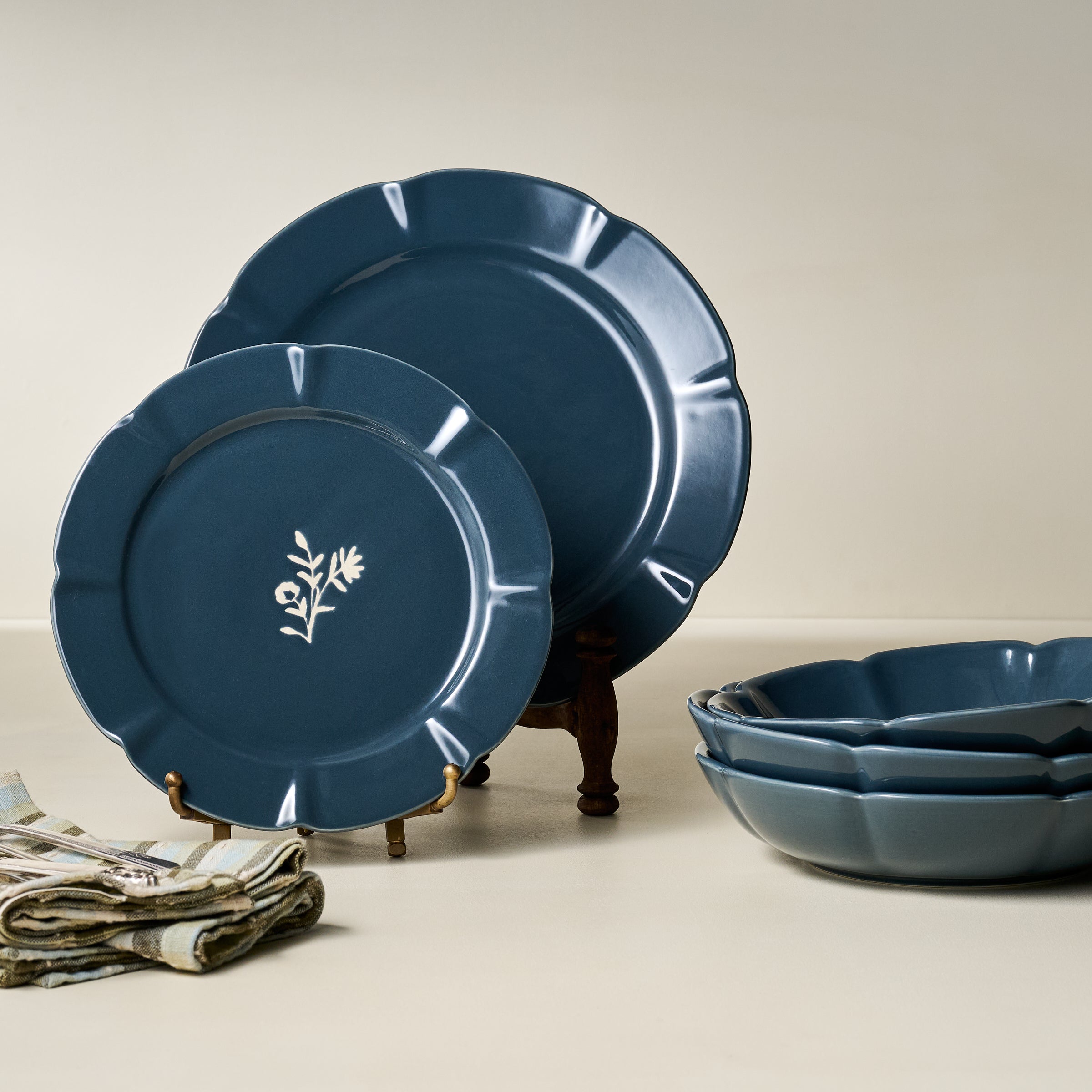 Navy Luna Plate