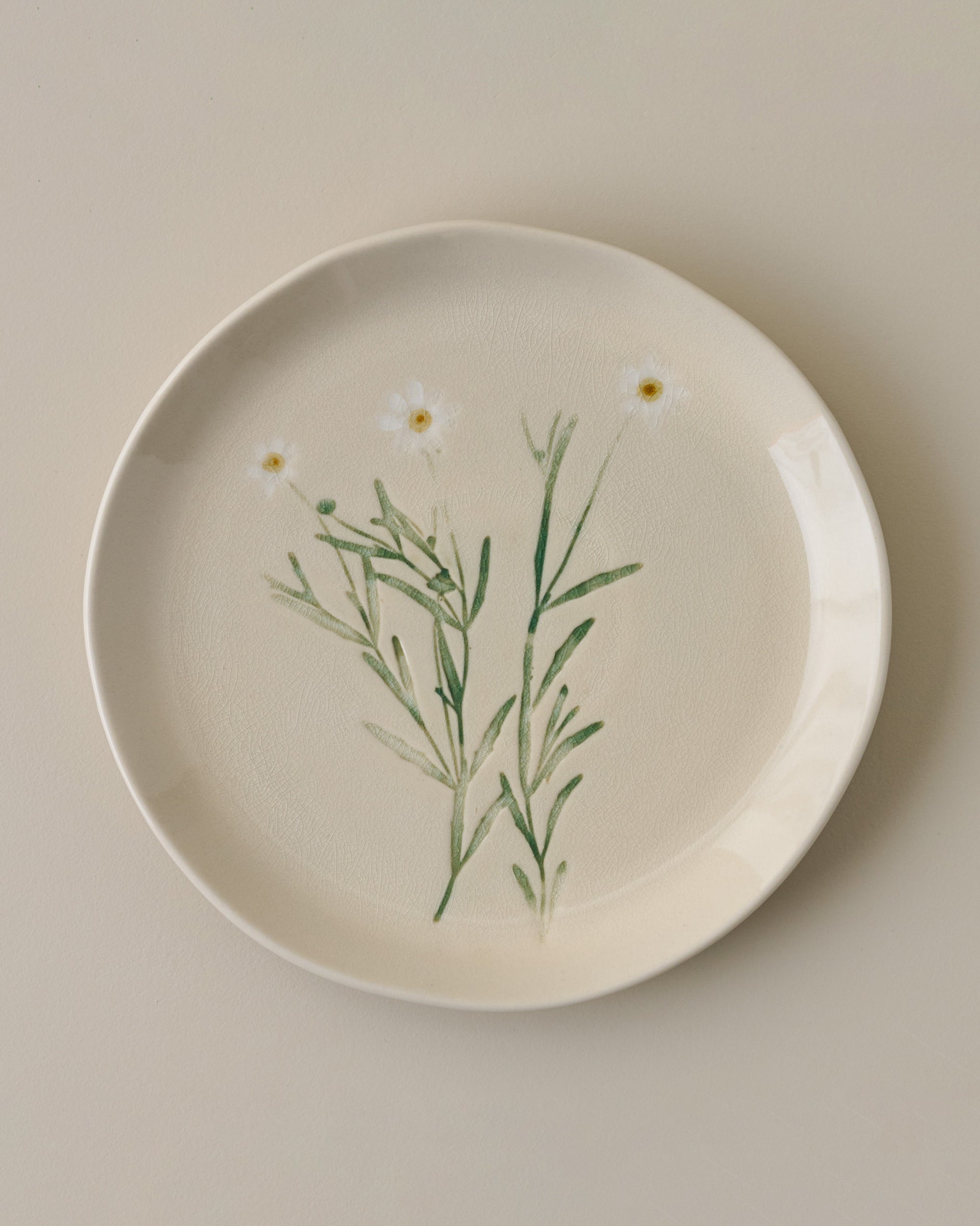 Jo's Pressed Floral Dessert Plate Set of Four