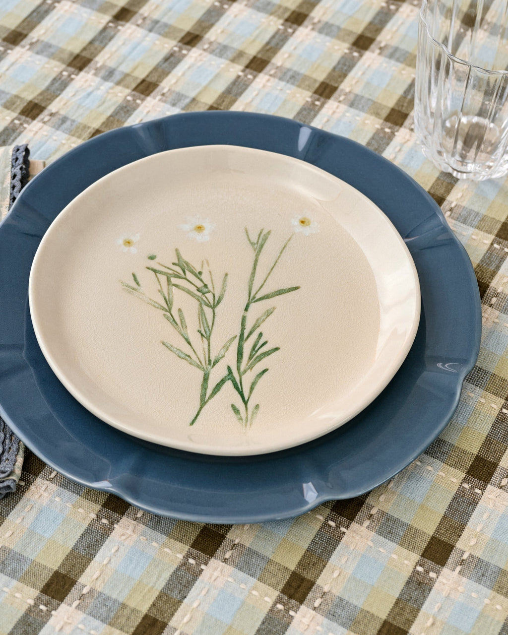 Jo's Pressed Floral Dessert Plate Set of Four
