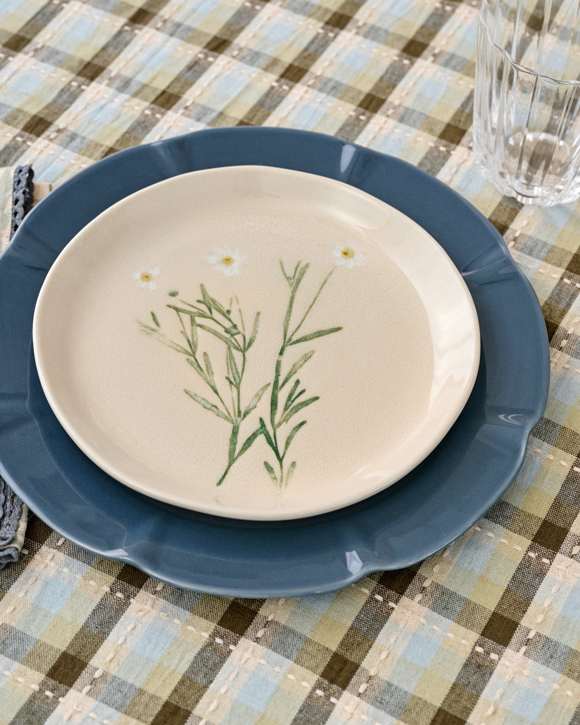Jo's Pressed Floral Dessert Plate Set of Four
