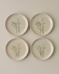 Jo's Pressed Floral Dessert Plate Set of Four