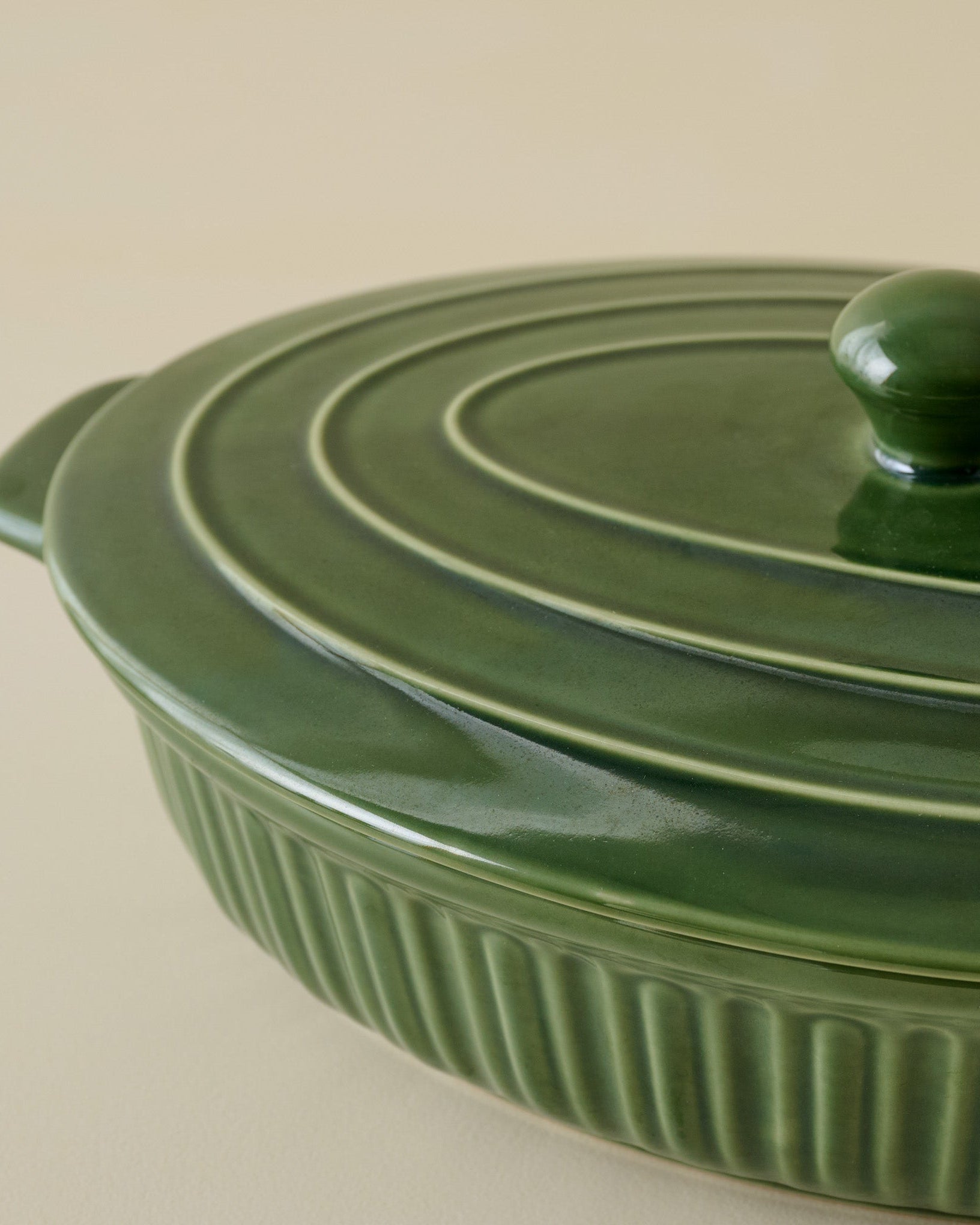 The Cottage Collection Forest Green Oval Baking Dish