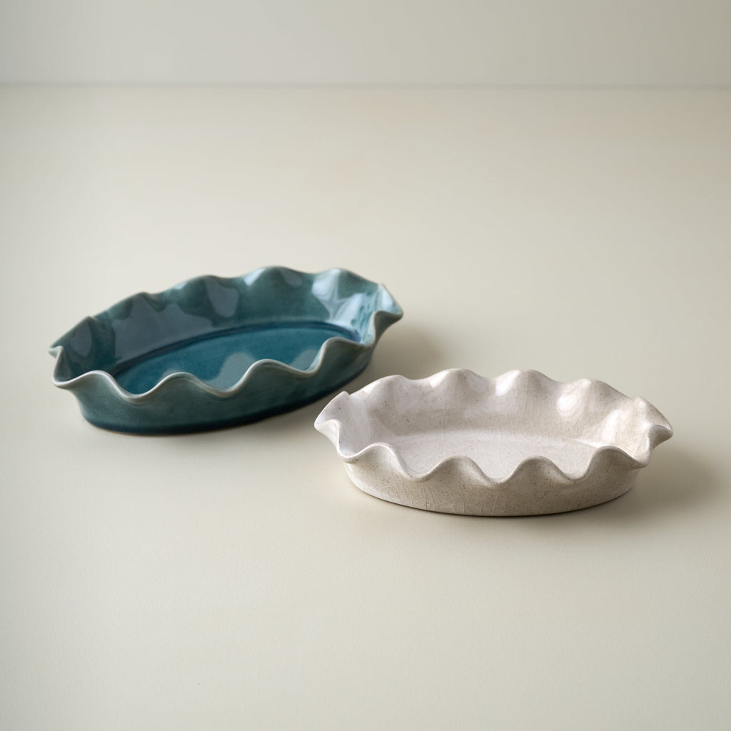 Frankie Ruffled Ceramic Tray