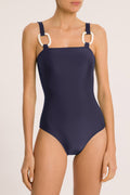 Timeless Embellished Square Neck Swimsuit