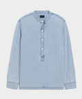Denim Band Collar Shirt