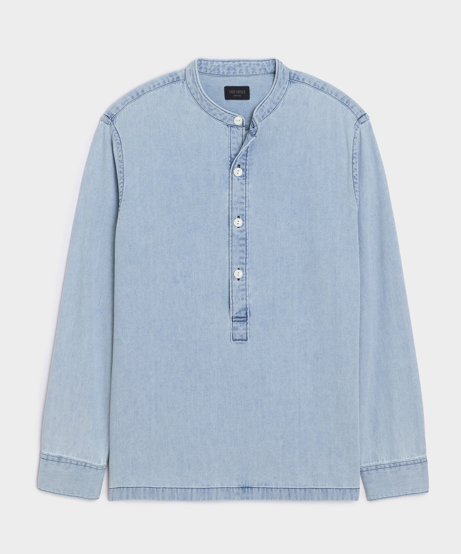 Denim Band Collar Shirt