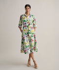 Stretch Cotton Floral Mariah Shirt Dress