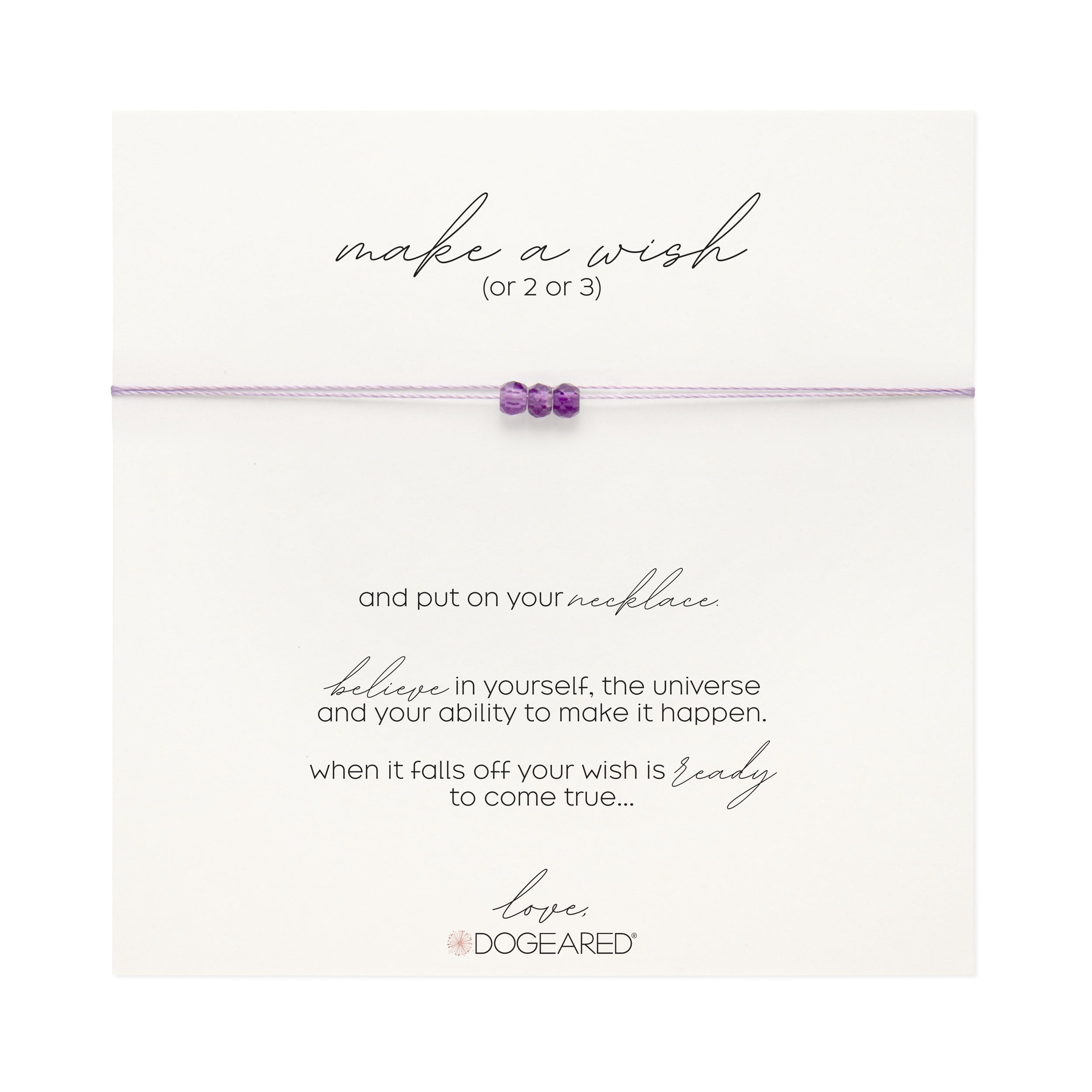 Triple Gem Amethyst Make A Wish Necklace