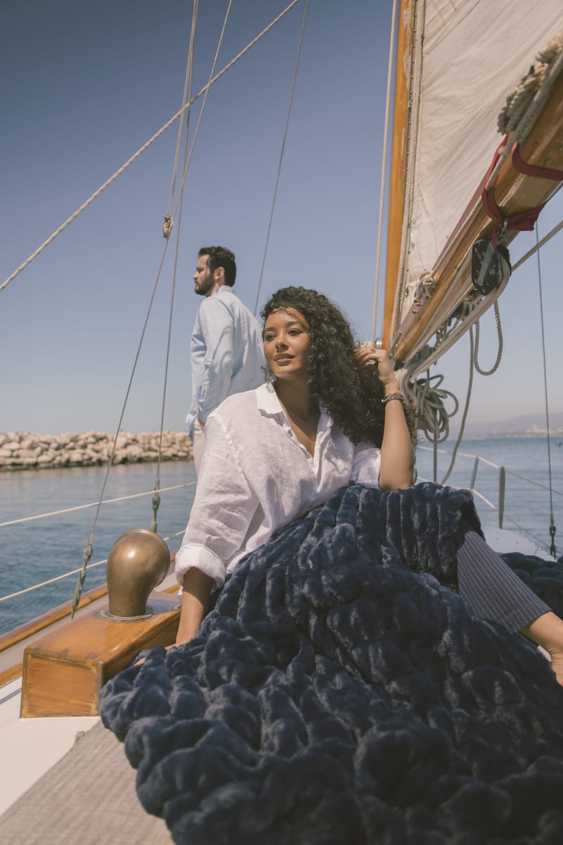 Hugs Navy Blanket