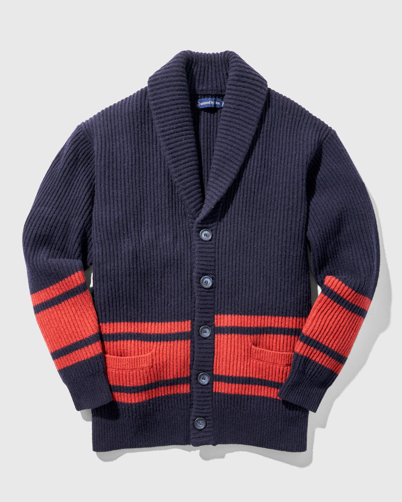 Recycled Wool Striped Cardigan